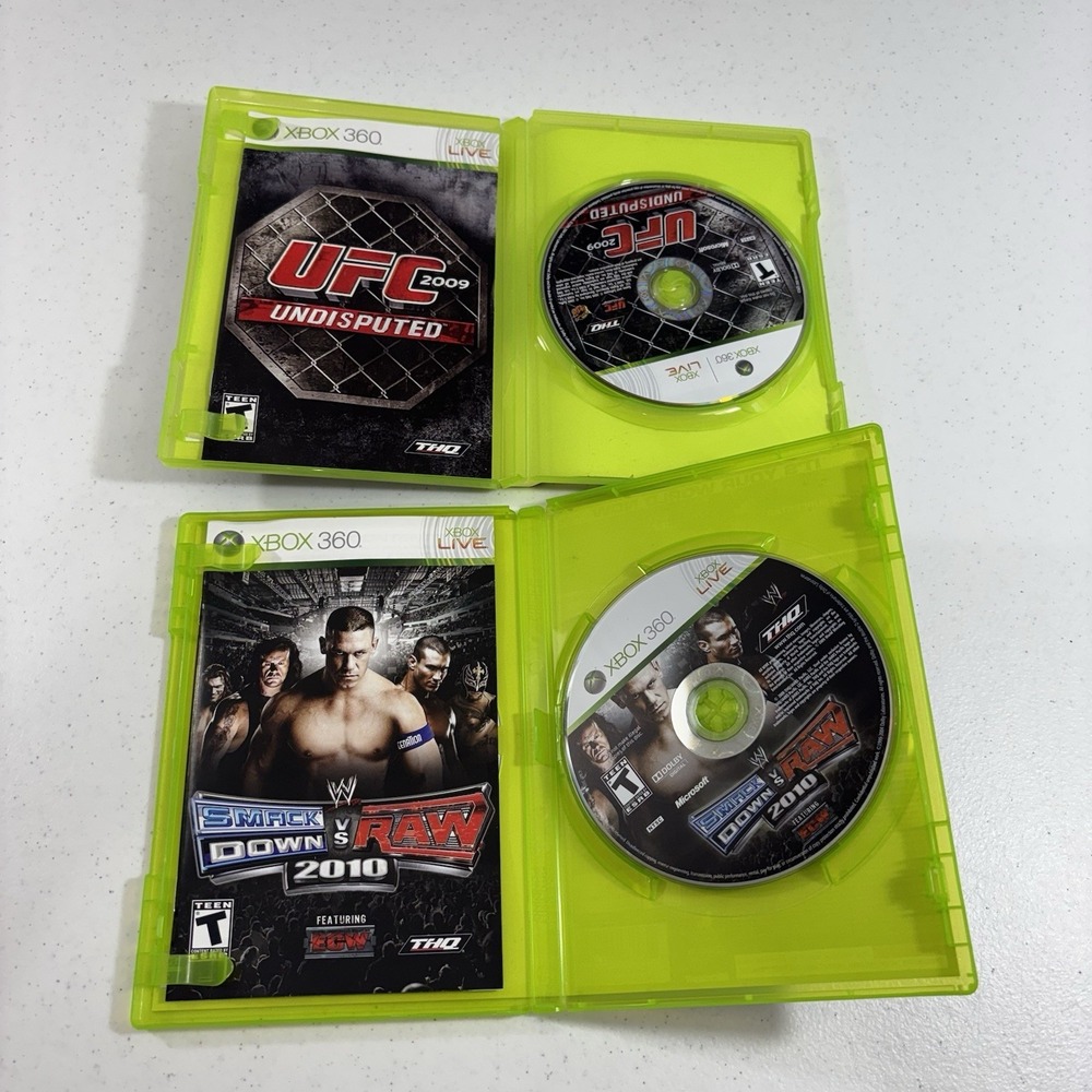 XBOX 360 WWE Smackdown vs. Raw 2010 + UFC Undisputed 2009 COMPLETE Fight Bundle - Picture 3 of 5